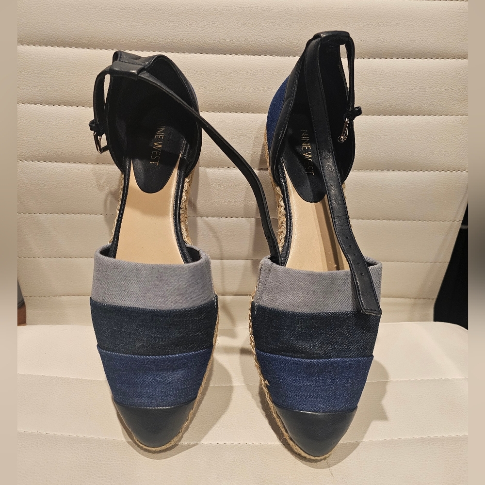 Nine West Women's Blue Jean Espadrille Shoes
